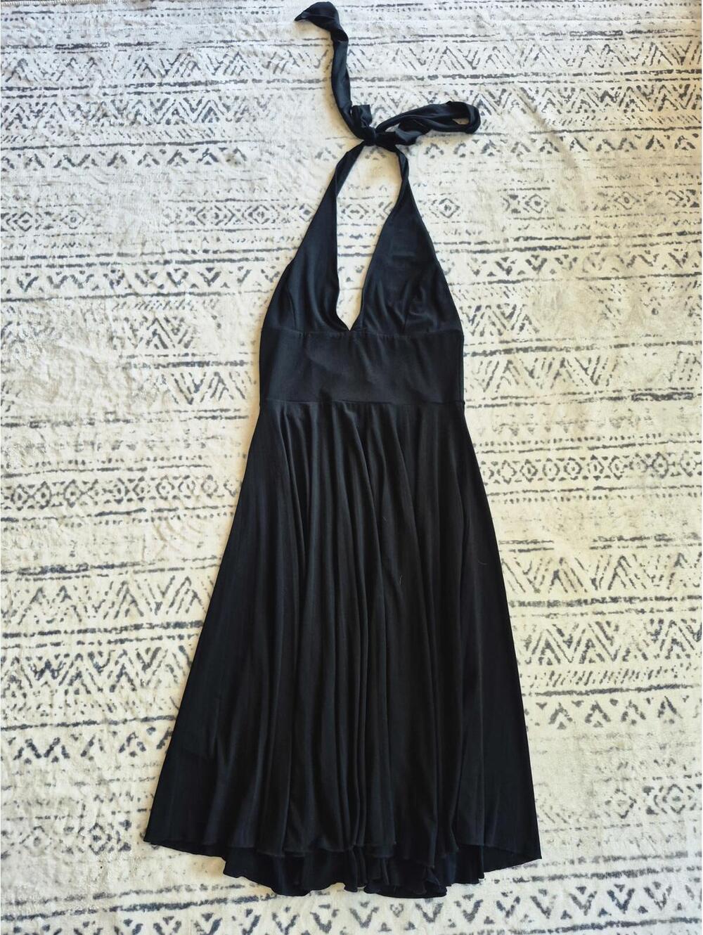 MaxandCleo Black Halter Neck Dress Size M